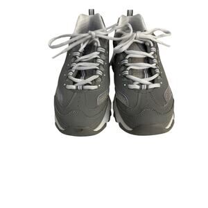 Skechers Women's D'Lites Gray Lavender Athletic Shoes Size 8.5 Great Cond